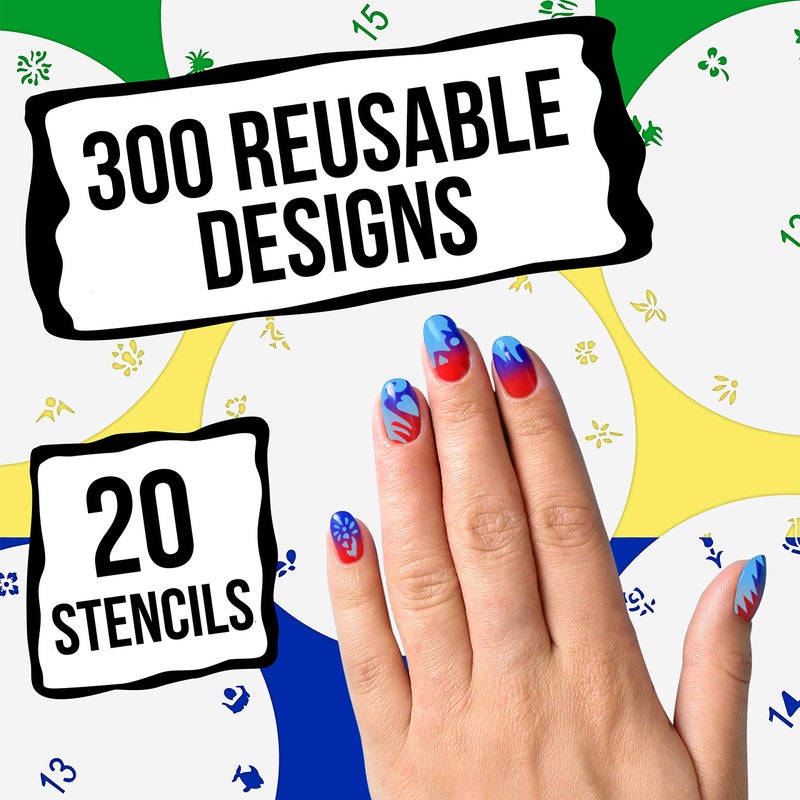 Custom Body Art Airbrush Nail Stencils - Nail Art Stencils Series #1: 260 Unique Designs from 20 Individual Templates - Image 4